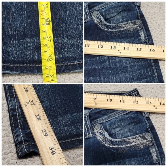 Silver Aiko Jeans Womens Blue Denim Pants Bootcut Legs Mid Rise Size W25 NWT - Picture 12 of 13